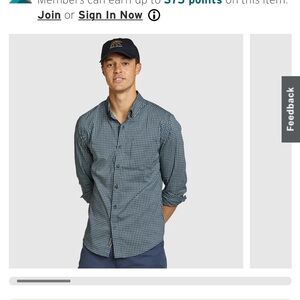 NWT Eddie Bauer Long Sleeve Voyage Flex Shirt
